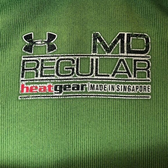 Under Armour Mens T-Shirt Medium HeatGear Short Sleeve Activewear Green Casual - Picture 5 of 9